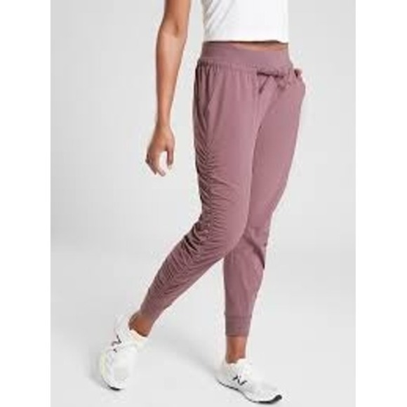Athleta Pants - Athleta Attitude Pant Ruched Leggings Joggers Dusty Rose Size 2